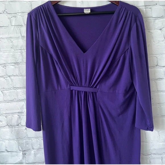 Sangria Dark Purple long sleeve dress size 14 - Picture 6 of 11